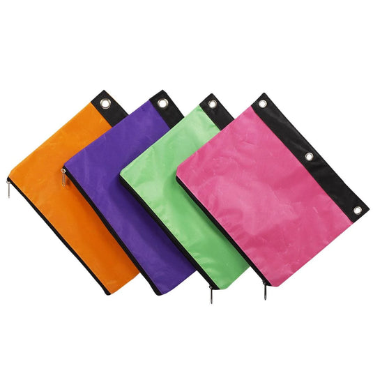 O.WKs. Binder Pencil Case, 9.5" x 8" 6 clr, hang tag (HZ)