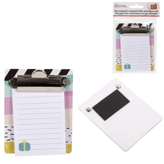 O.Wks, Mini Magnetic Clip board 10*8cm, 7.9x6cm notepad