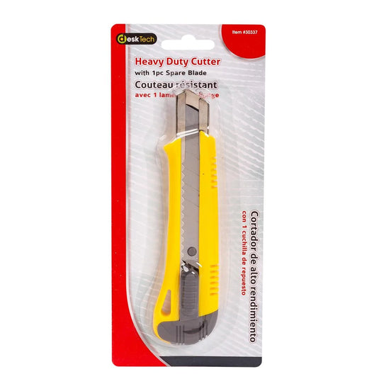 Desk Tech Heavy Duty Cutter w/ 1 Spare Blade, b/c (HZ)