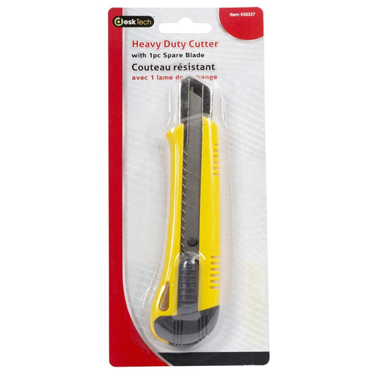 Desk Tech Heavy Duty Cutter w/ 1 Spare Blade, b/c (HZ)