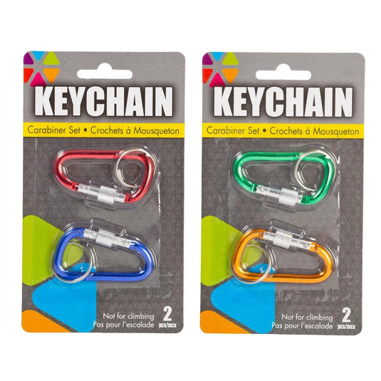 2-pc Metal Carabiner Set, B/C