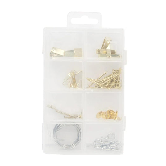 H.E. Master Pro, 45-pc Assorted Pic Hanging Kit, pvc bx w col.