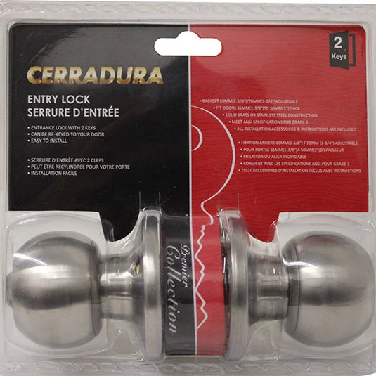 Lock Entry Satin with 2 Keys