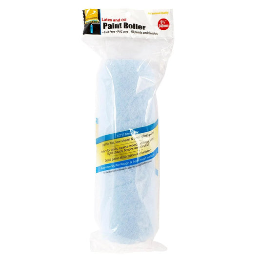 H.E.Paint Pro, 9.5" Paint Roller Refill Blue colour,printed polybag