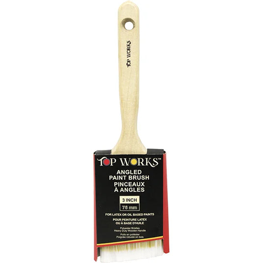 Angled Paint Brush with Wooden Handle 3IN