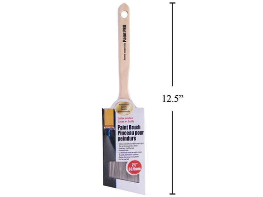 H.E. Paint Pro, 2.5" Angled Paint Brush, sleeve card