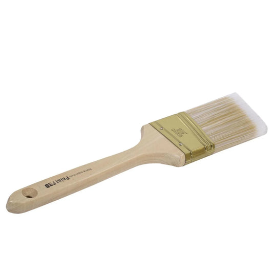 H.E. Paint Pro, 2.5" Angled Paintbrush, Wooden Handle, slv card