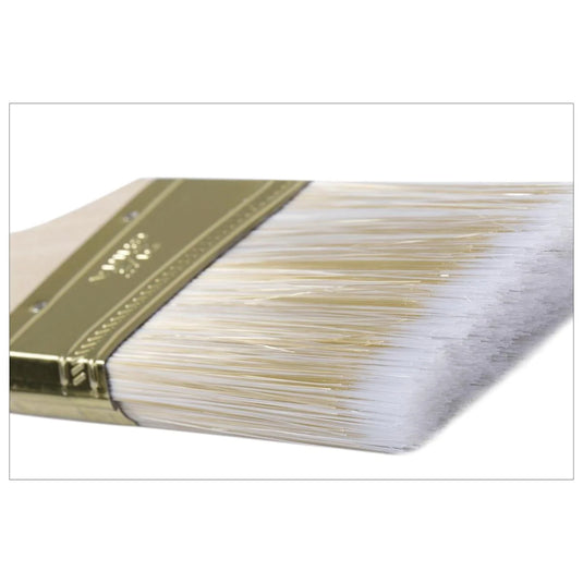 H.E. Paint Pro, 2.5" Angled Paintbrush, Wooden Handle, slv card