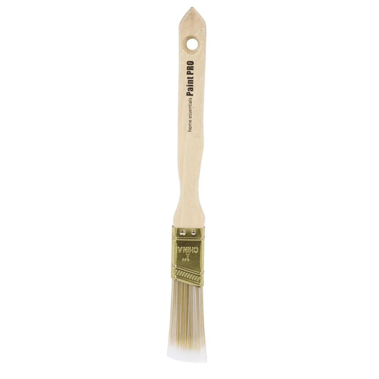 H.E. Paint Pro , 1" Angled Paintbrush, Wooden Handle, slv card