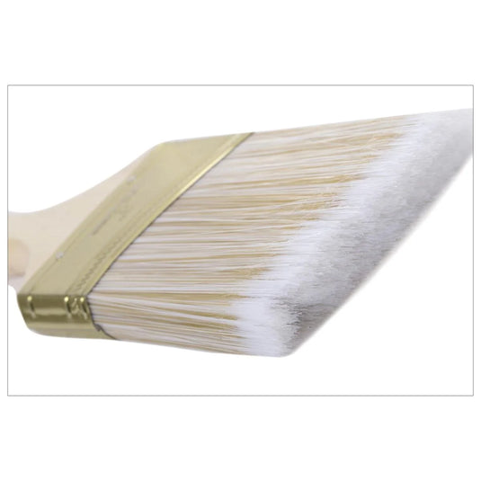 H.E. Paint Pro, 3" Angled Paintbrush, Wooden Handle, slv card