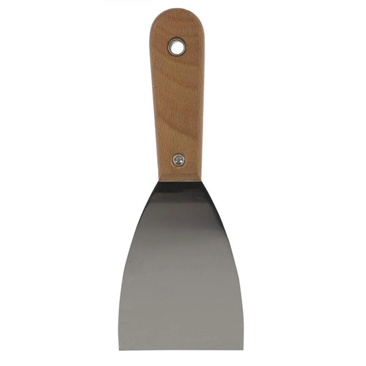 H.E. Paint Pro, 3" Putty Knife W/ Wooden Handle, Label