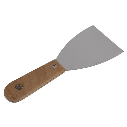 H.E. Paint Pro, 3" Putty Knife W/ Wooden Handle, Label