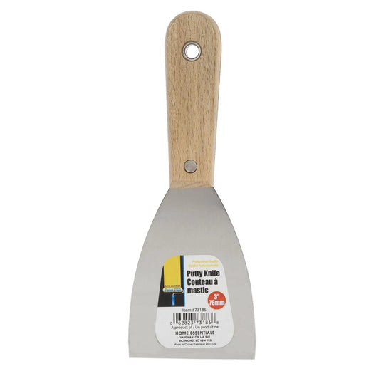 H.E. Paint Pro, 3" Putty Knife W/ Wooden Handle, Label