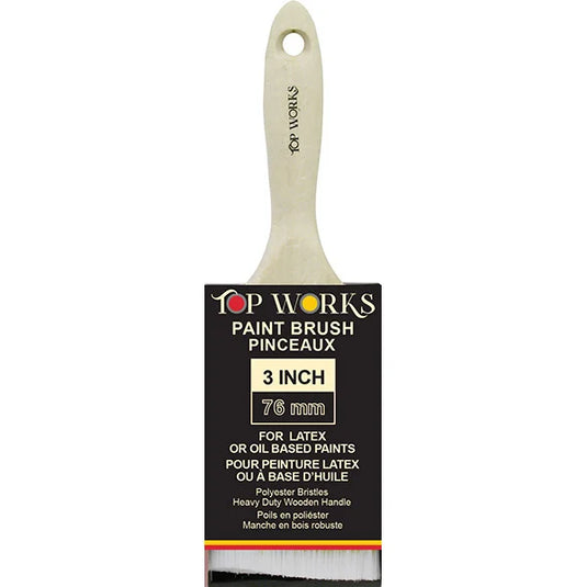 Angled Paint Brush with Wooden Handle 3 inch