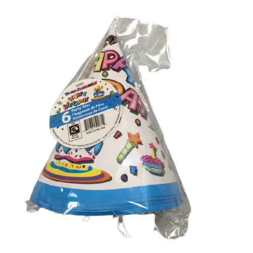 ENSEMBLE BIRTHDAY SPARKLE HATS 6pcs