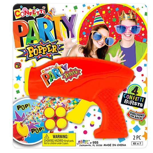 Let's Party, Confetti Popper w/ 1 Refill, 2 colours, B/C