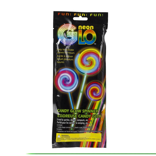 Neon Glow, Candy Glow Spinner. Foil bag with label