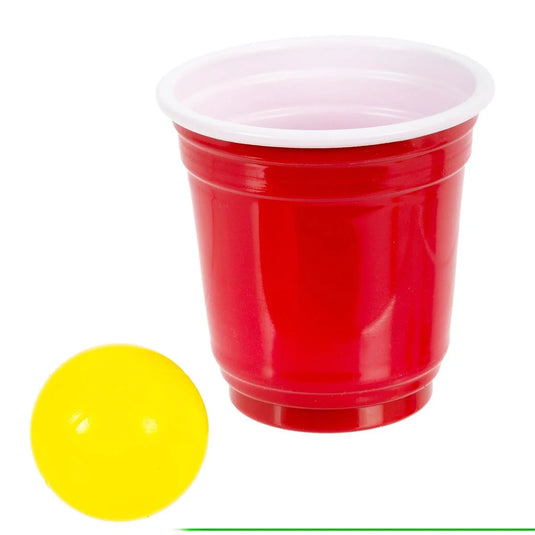 Mini Beer Pong Party Game, 3 balls, 12(2oz) cups,will replace 45250(CS)