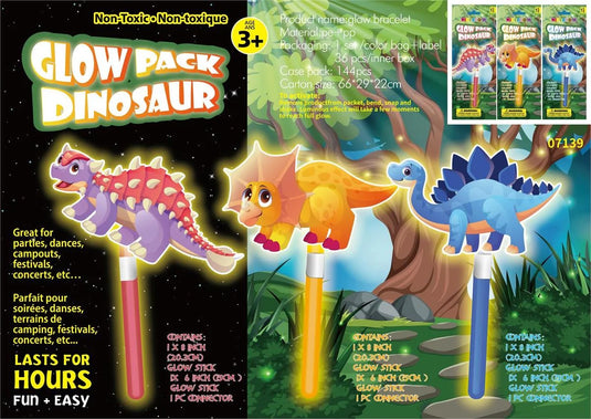 Neon Glow Dinosaur Wand