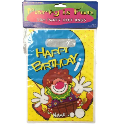 ACS LOOT BAGS HAPPY BDAY W/CLOWN
