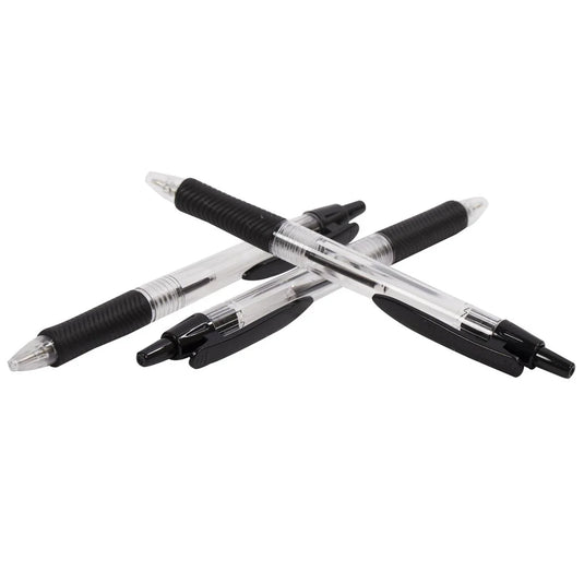 O.WKs. 3-pc Retractable Pens, Blue/Black (HZ)