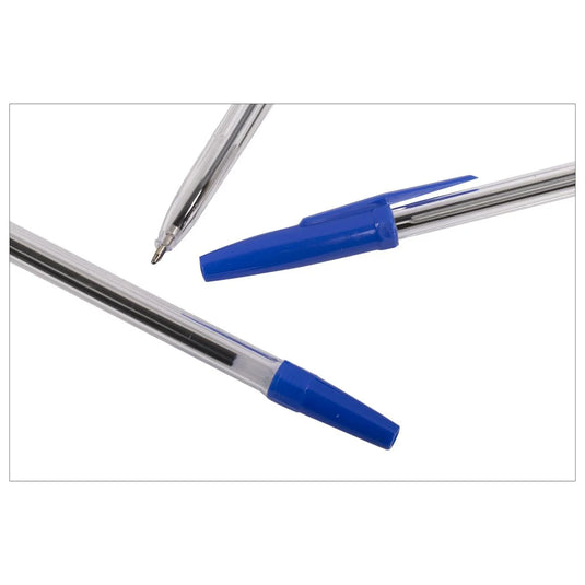 O.WKs. 8-pc 6.25" Ball Pens, Blue