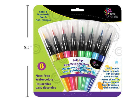 Time 4 Crafts,8 pcs Brush markers Rectangular card, Fan position