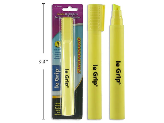 SUPER JUMBO YELLOW HIGHLIGTHER 7.7" CHISEL TIP ( APPROX. 20CM )