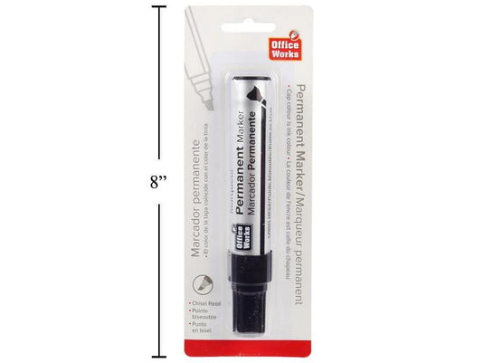 O.WKs. Jumbo Permanent Marker, Black, Chisel Head, b/c