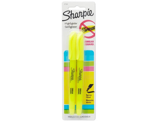 2-Pc Sharpie Pocket Highlighters Yellow, b/c