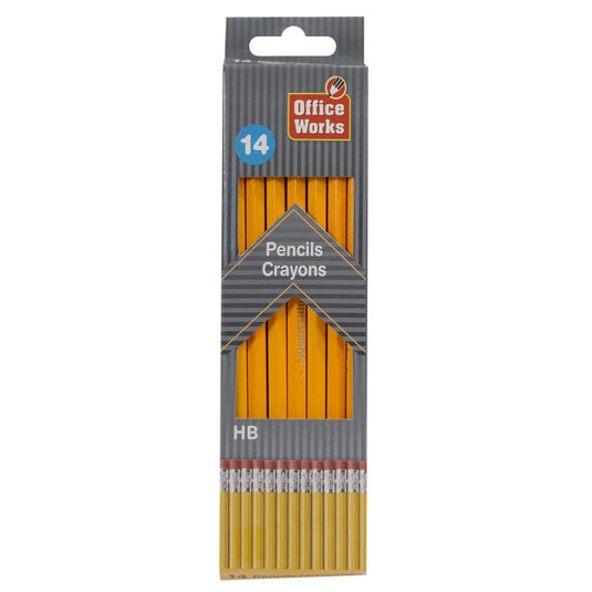 O.Wks. 14-pc. HB Pencil with Eraser w/box