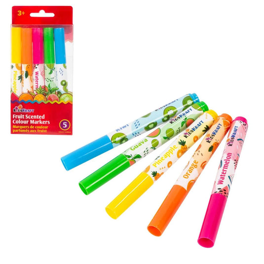 KD.Kr. Fruit scented highlighters 5-pc, pvc clear box