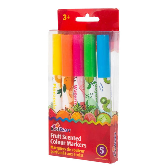 KD.Kr. Fruit scented highlighters 5-pc, pvc clear box