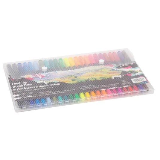 T4C, 24-pc Dual-tip brush pens, watercolor
