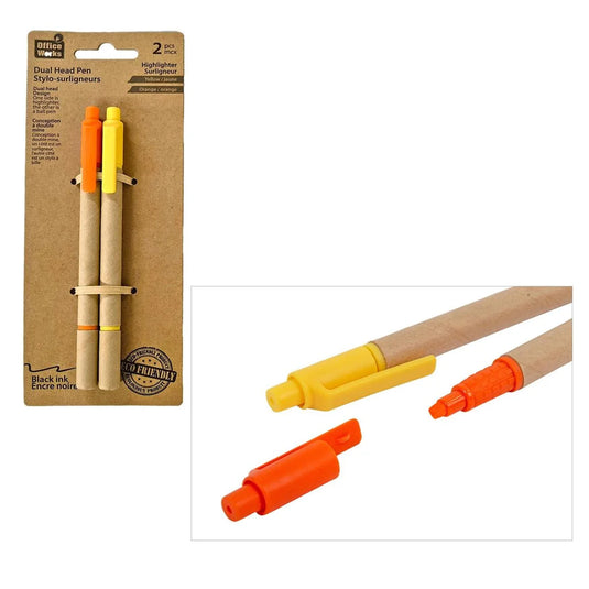 O.WKs. 2Pk P.Fiber DualHead Pen