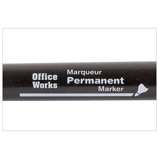 O.WKs. 2-Pk Permanent Marker in Black, b/c