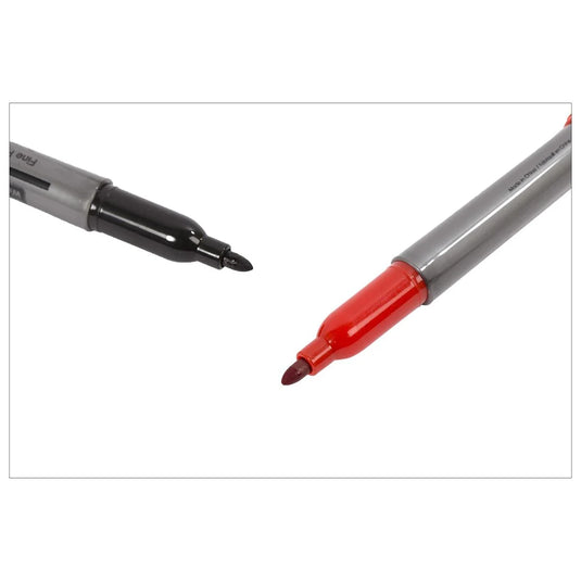 O.WKs. 2-Pk Fine Point Permanent RD&BLK / BLU/BLK