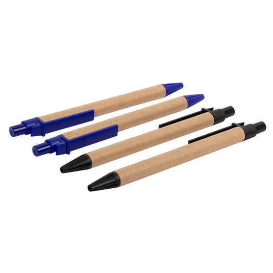 O.WKs.2Pk P.Fiber Roll Ball Pen 2cols, Black or Blue