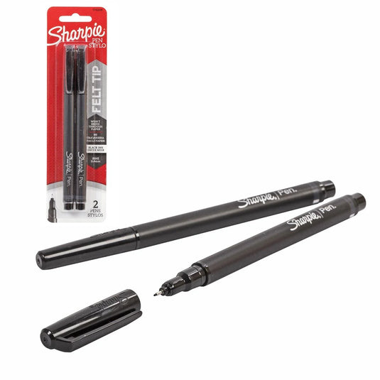 2-pc Sharpie Pens, Black, Fine