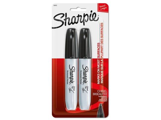 2-pc Sharpie Chisel Markers Black, b/c