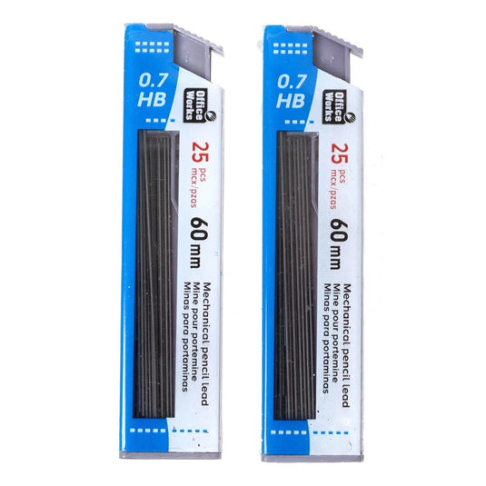 O.WKs. 0.7x60mm HB Pencil Lead 2 packs@25pc.