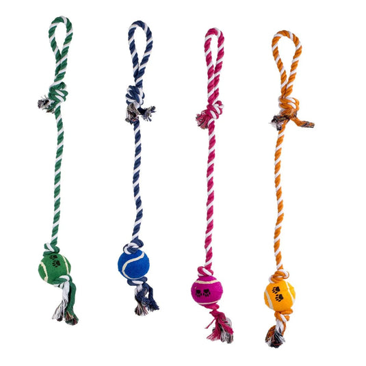 PAWS. 29" Rope Tug Toy w/Ball