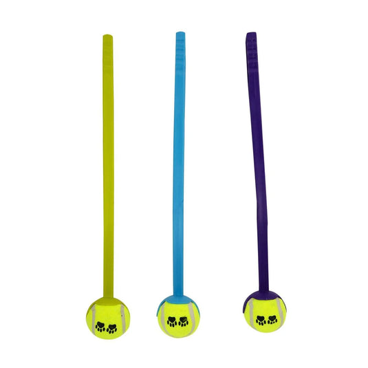 PAWS. 19.5" Tennis Ball and Thrower w/ hang tag