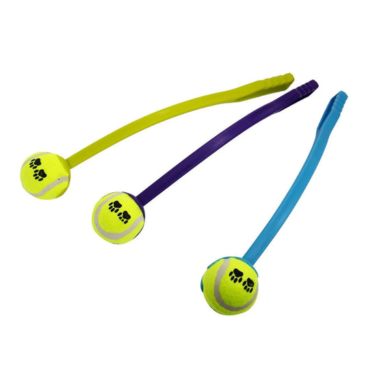 PAWS. 19.5" Tennis Ball and Thrower w/ hang tag