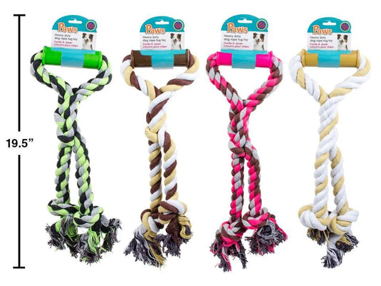 PAWS 18.5" Heavy Duty Rope Tug Toy, header card