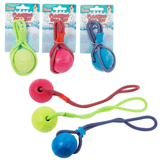 PAWS 16" Floating Rope Ball, Tie Card