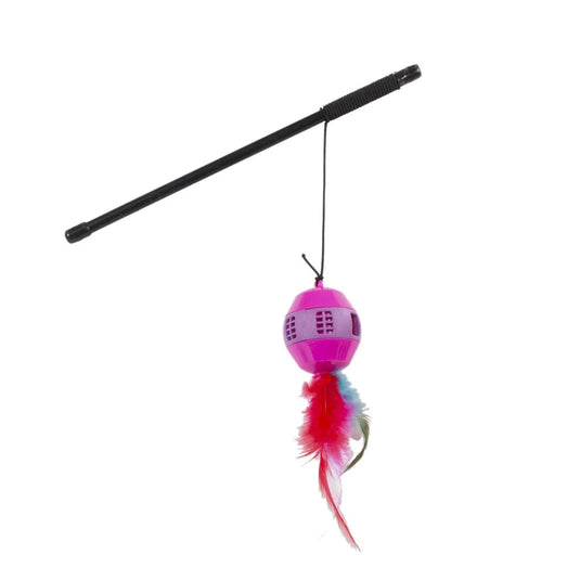 PAWS, 10" Cat Teaser w/Treat Ball, Tie card