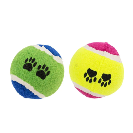 PAWS. 2-pc 2.5" Printed Pet Tennis Balls, in a bag,(CS)