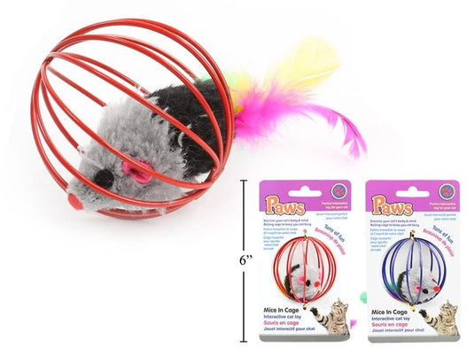 PAWS 2" Interactive Cat Toy, tie-card