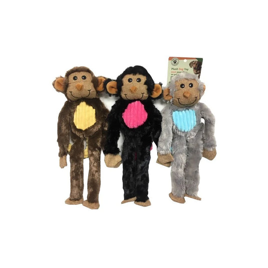 PAW CLUB' JOUET POR CHIEN/ PLUSH DOG TOY - MONKEY 16"